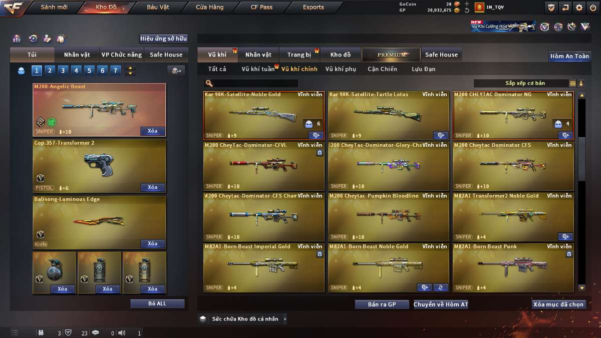 shop acc cf uy tin gia re